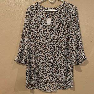 Thin leopard blouse